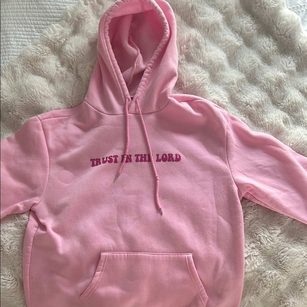 Pink Hoodie with Inspirational Text